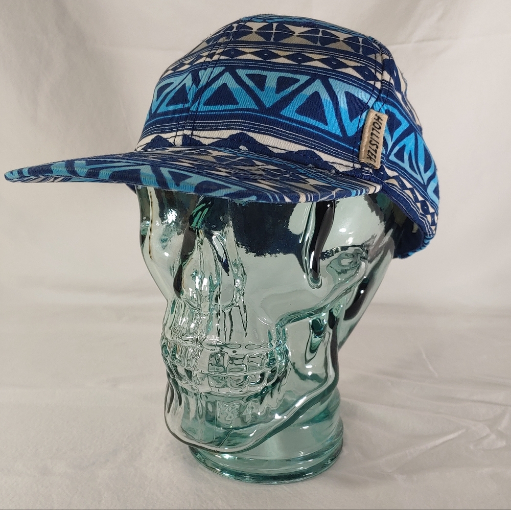 Great Condition Hollister Oceanic Pattern Blue Multicolored Beach Hat OS